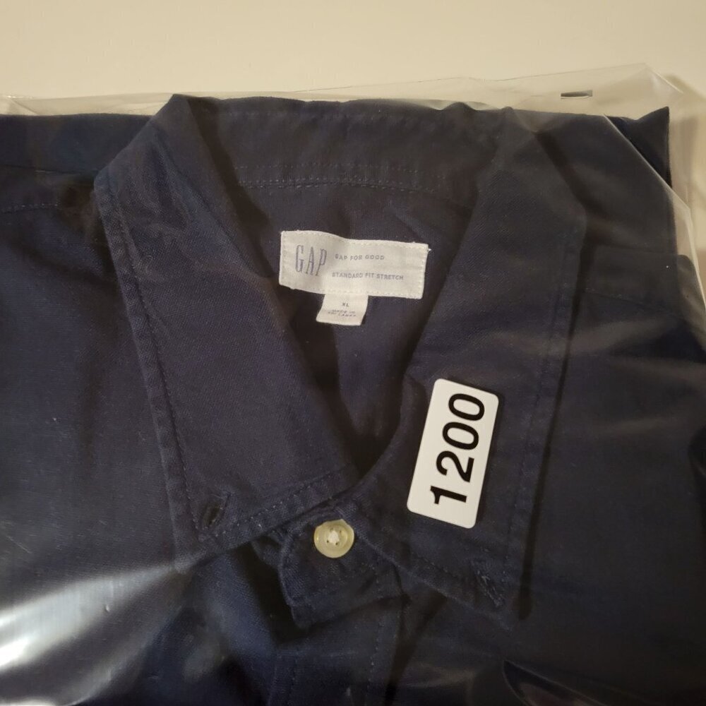 Gap Men's Half Sleeve button down shirt Navy size XL - Picture 9 of 9